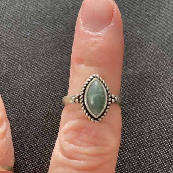 Sterling Jade Ring - Picture 3 of 3